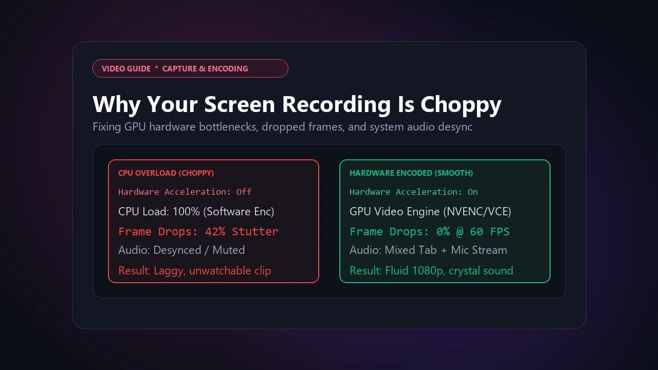 Why Your Screen Recording Is Choppy (And How to Fix No-Sound Recordings on Windows, Mac & Chromebook)