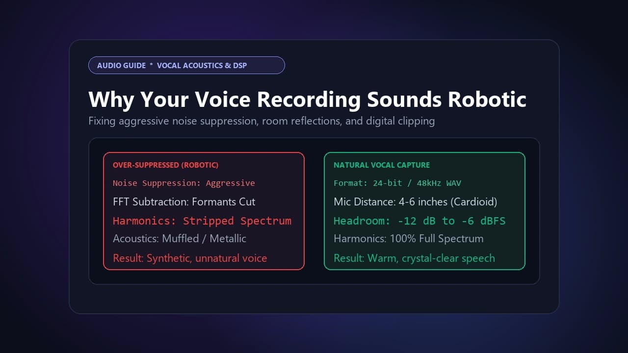 Why Your Voice Recording Sounds Robotic or Echoey (And How to Fix It)